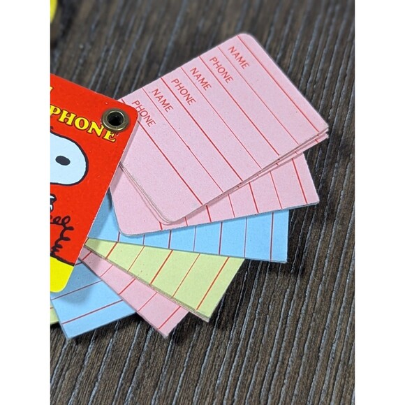 Vintage 1965 Peanuts Snoopy 2" Mini Telephone Address Book Woodstock Schultz - Picture 3 of 11